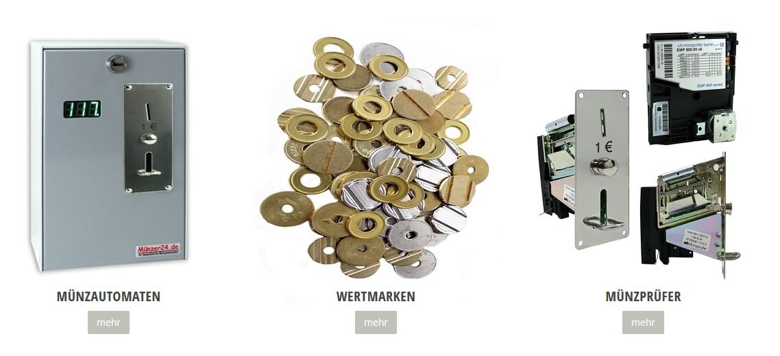 Münzautomaten und Wertmarken