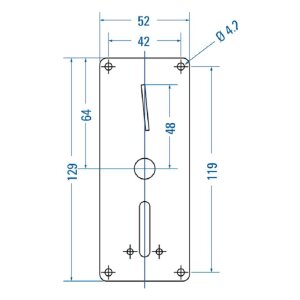 Wertmarken Münzprüfer, Frontplatte 129mm x 52mm...