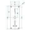 Wertmarken Münzprüfer, Frontplatte 129mm x 52mm - Typ 26mm x 1,5mm