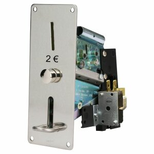 Mechanical coin selector for 2 Euro Coins, front panel...