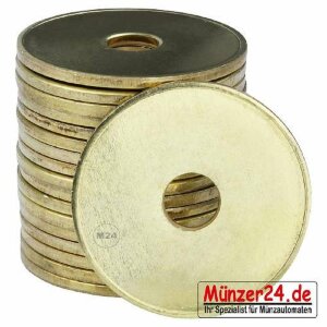 Wertmarke wie 2 Euro, 25,6 mm x 2,2 mm, gelocht, VE=100