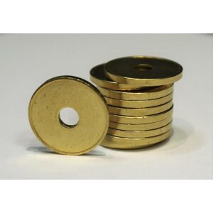 Parkmünzen 26mm x 2,3mm, gelocht, glänzend, VE=50