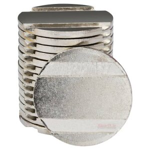 Grooved Nickel Brass Token, 25mm x 2mm, 100 pieces