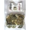 Jeton 28 mm x 2,3 mm, brass, mid hole, 100 pieces