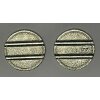 Tokens with 2+2 grooves, 24mm x 2mm, 100 pieces